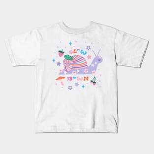 Slow Down Snail Kids T-Shirt